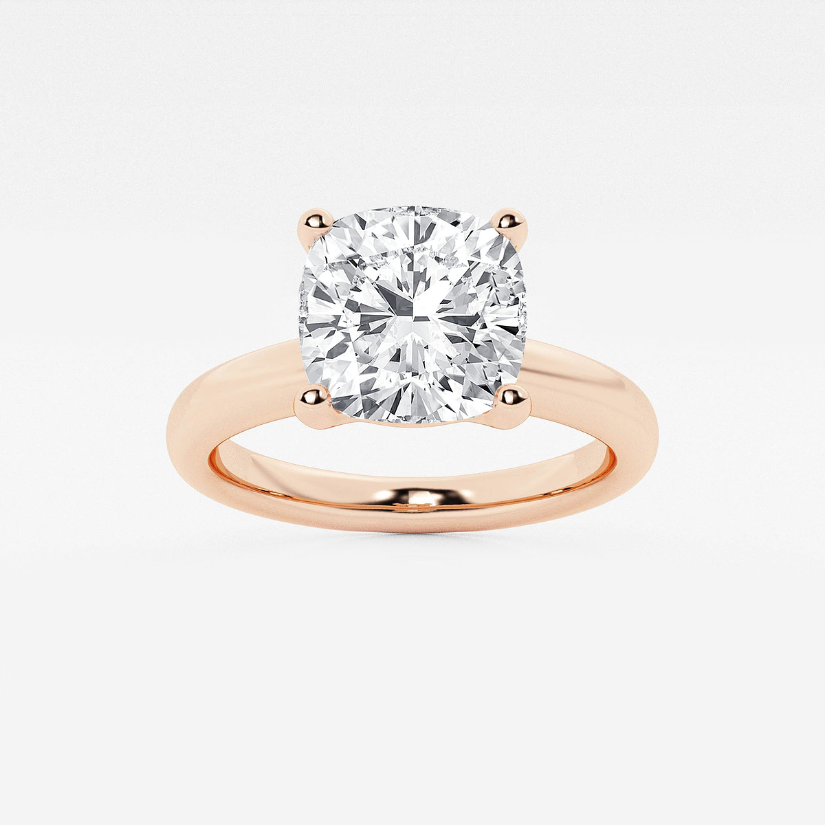 3 ctw Cushion Lab Grown Diamond Solitaire Engagement Ring